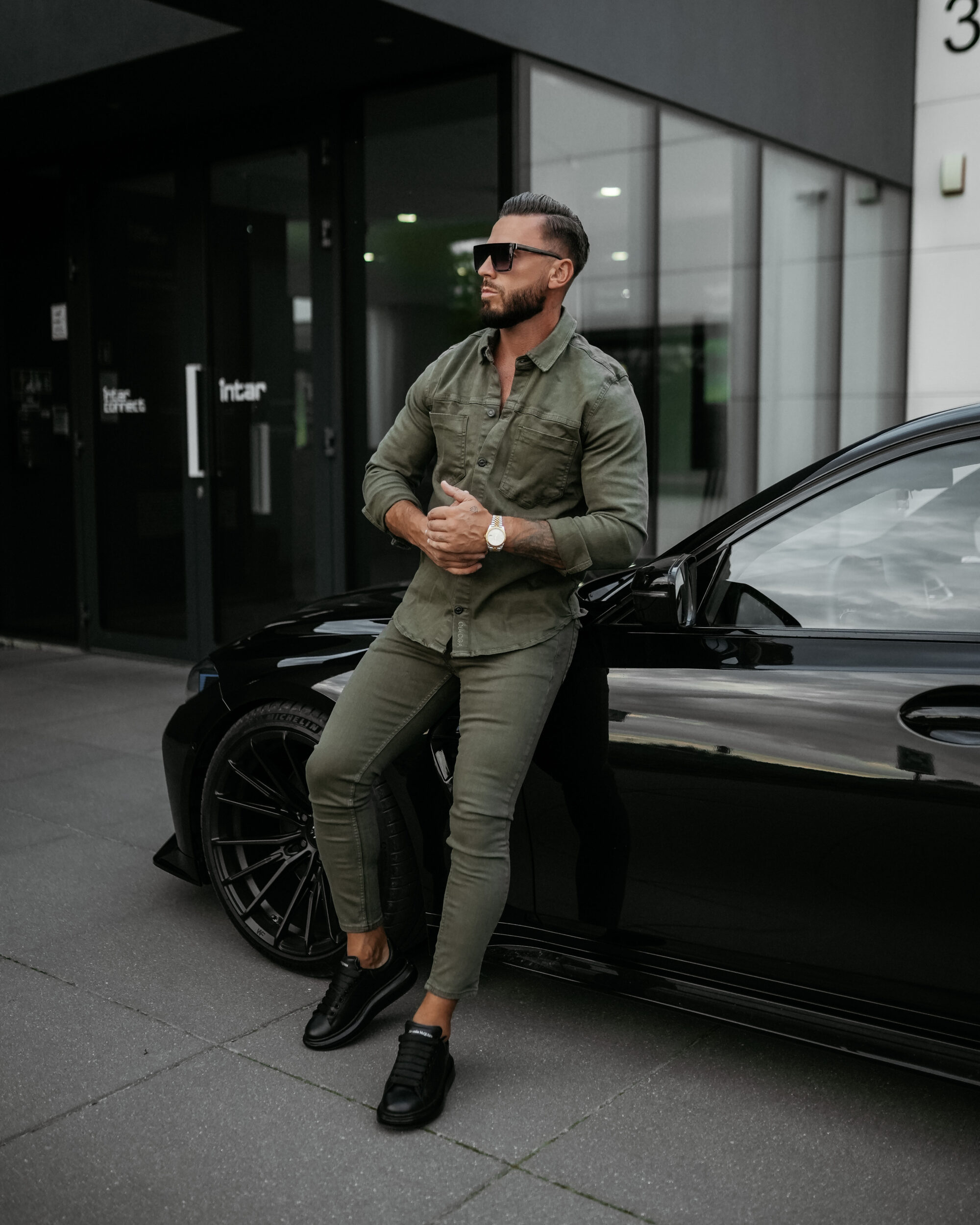 Koszula męska GIACCA 2025 Khaki