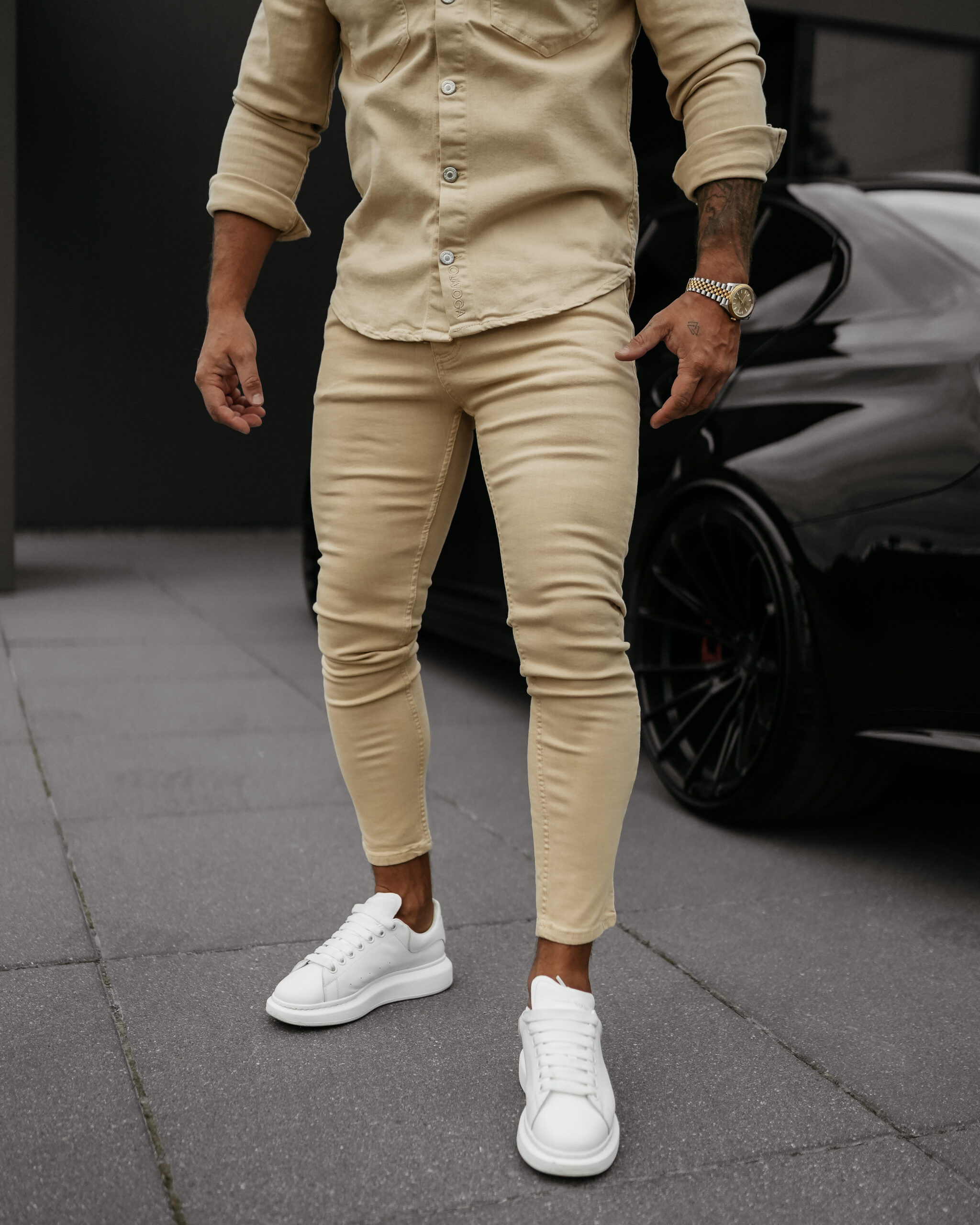 Spodnie męskie TOLON 2025 Ciemny Beż