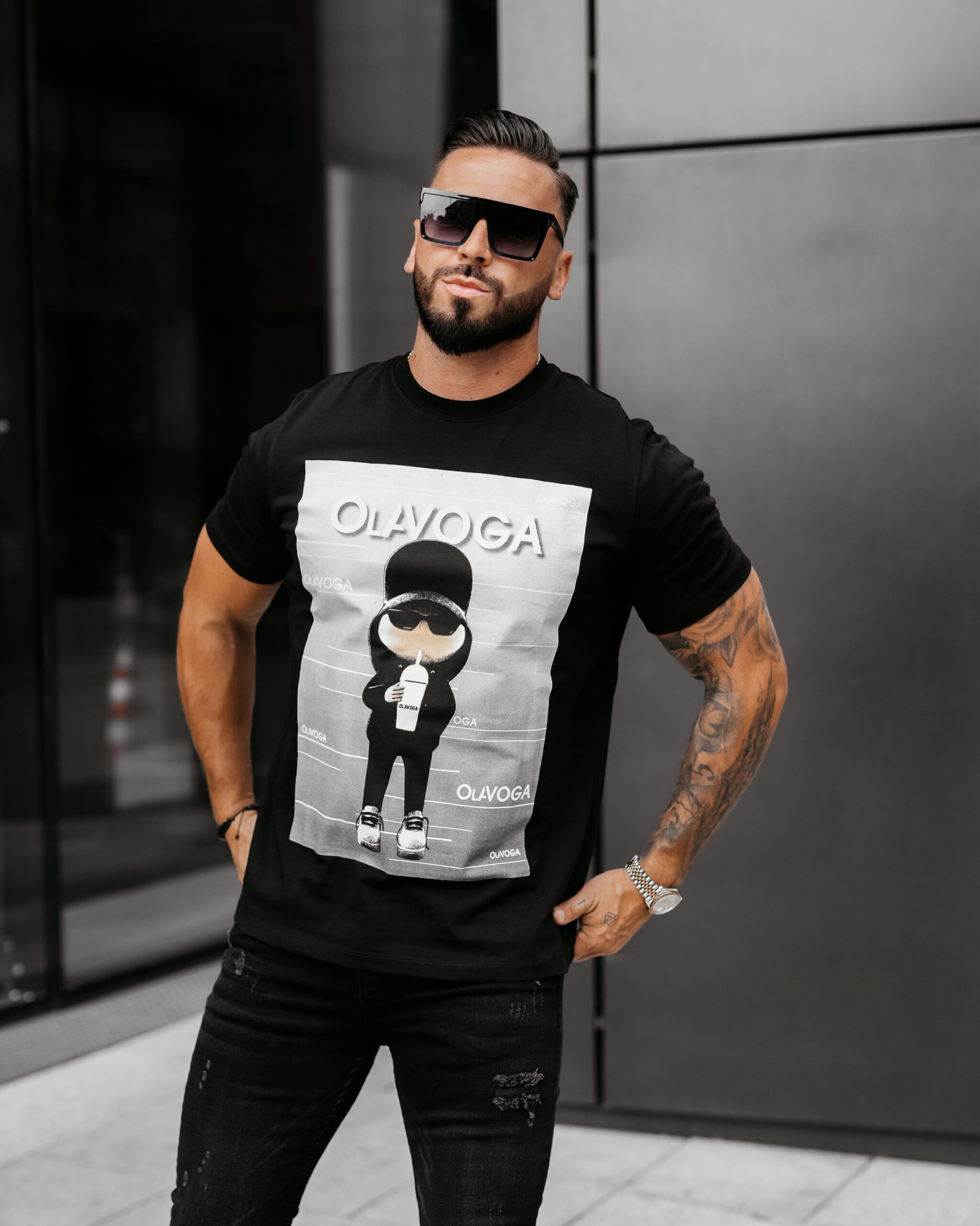 T-shirt męski BALMA 2025 Czarny