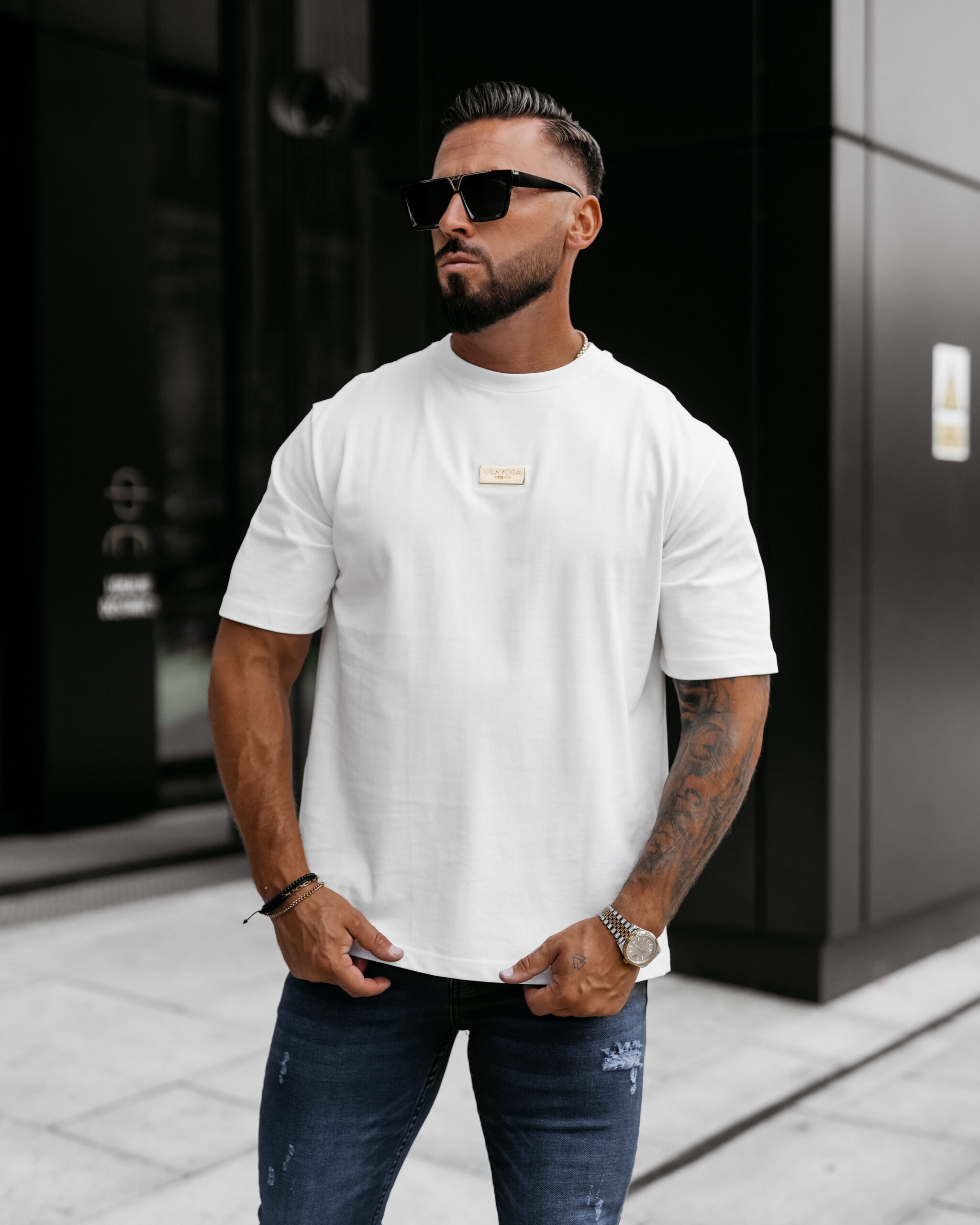 t-shirt GOLDEN 879 T-shirt męski GOLDEN 2025 Ecru