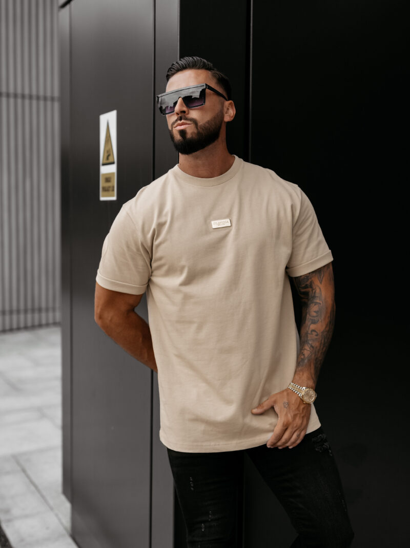 T-shirt męski GOLDEN 2025 Beżowy