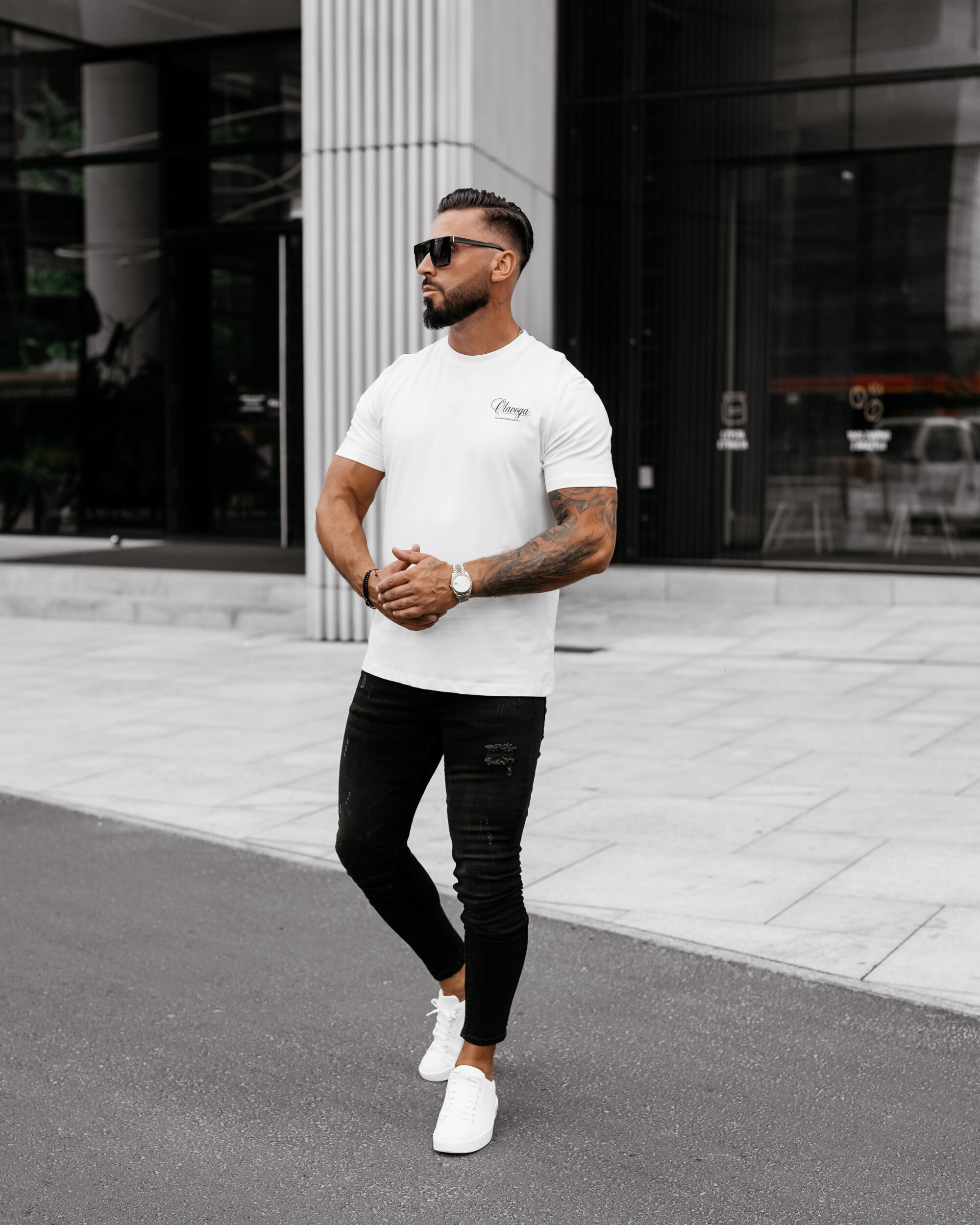 T-shirt męski SORO 2025 Ecru