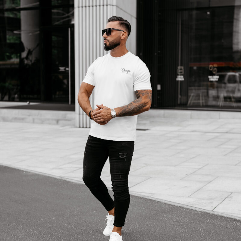 T-shirt męski SORO 2025 Ecru