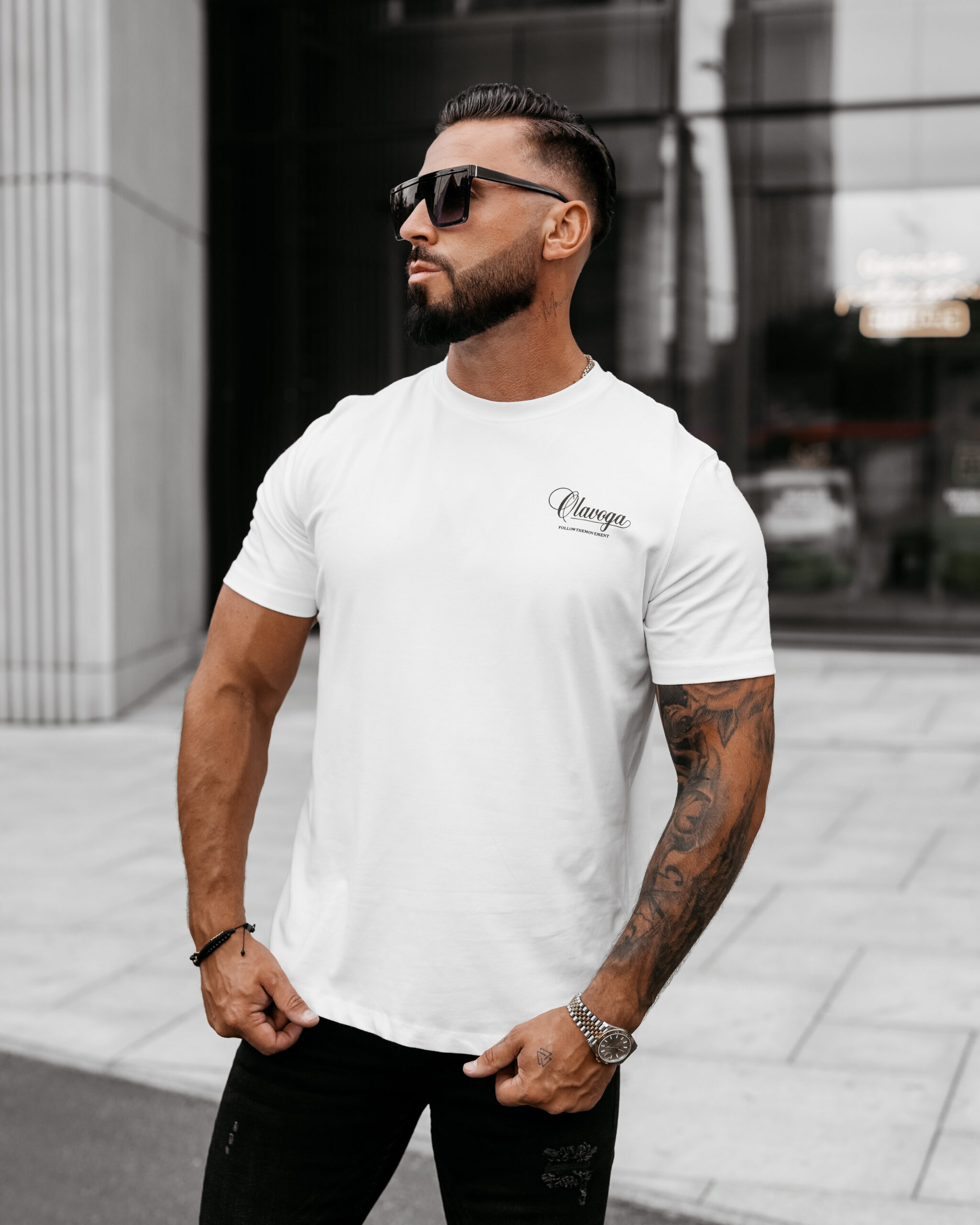 T-shirt męski SORO 2025 Ecru