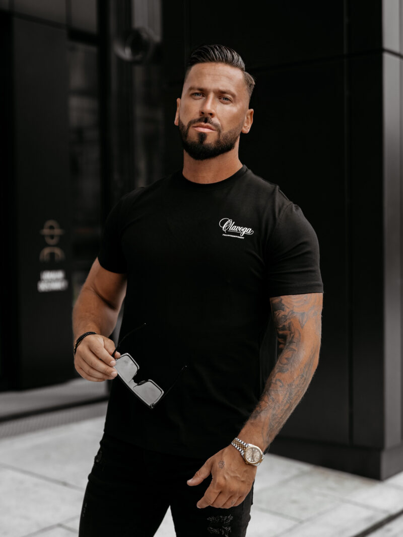 T-shirt męski SORO 2025 Czarny