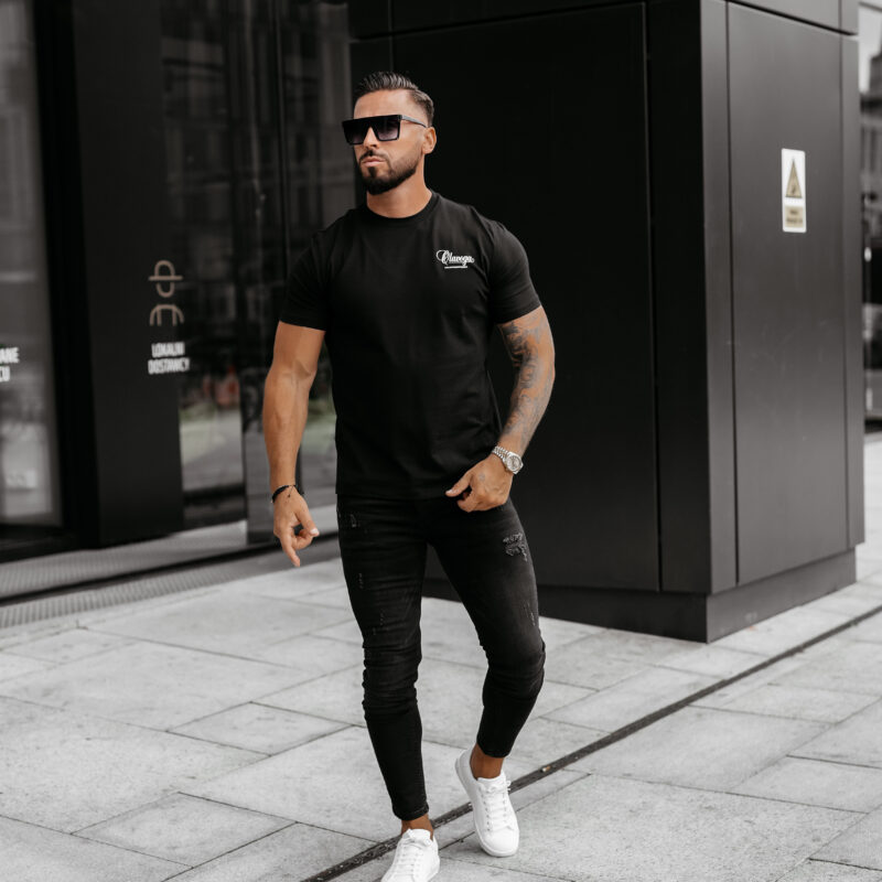 t-shirt SORO 890 T-shirt męski SORO 2025 Czarny