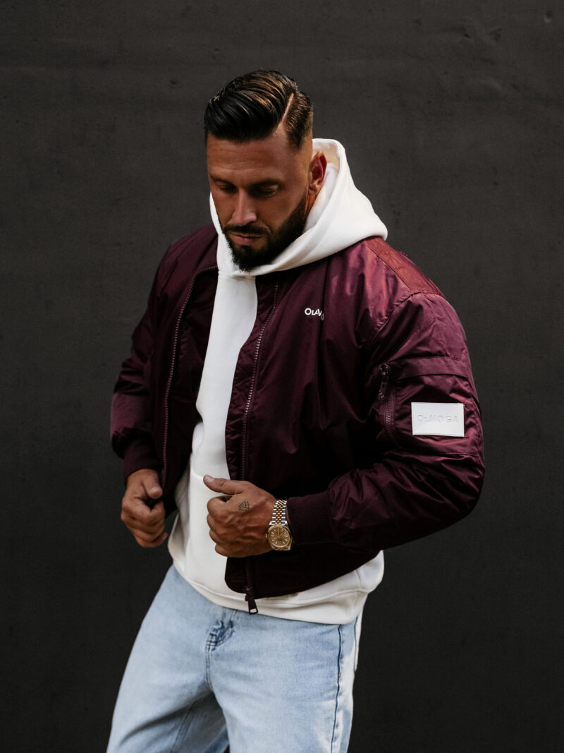 Kurtka męska WOOLY 2025 Burgundowa