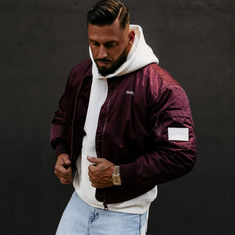 Kurtka męska WOOLY 2025 Burgundowa