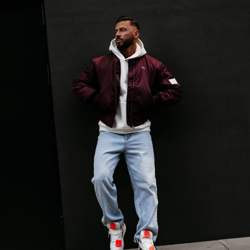 Kurtka męska WOOLY 2025 Burgundowa