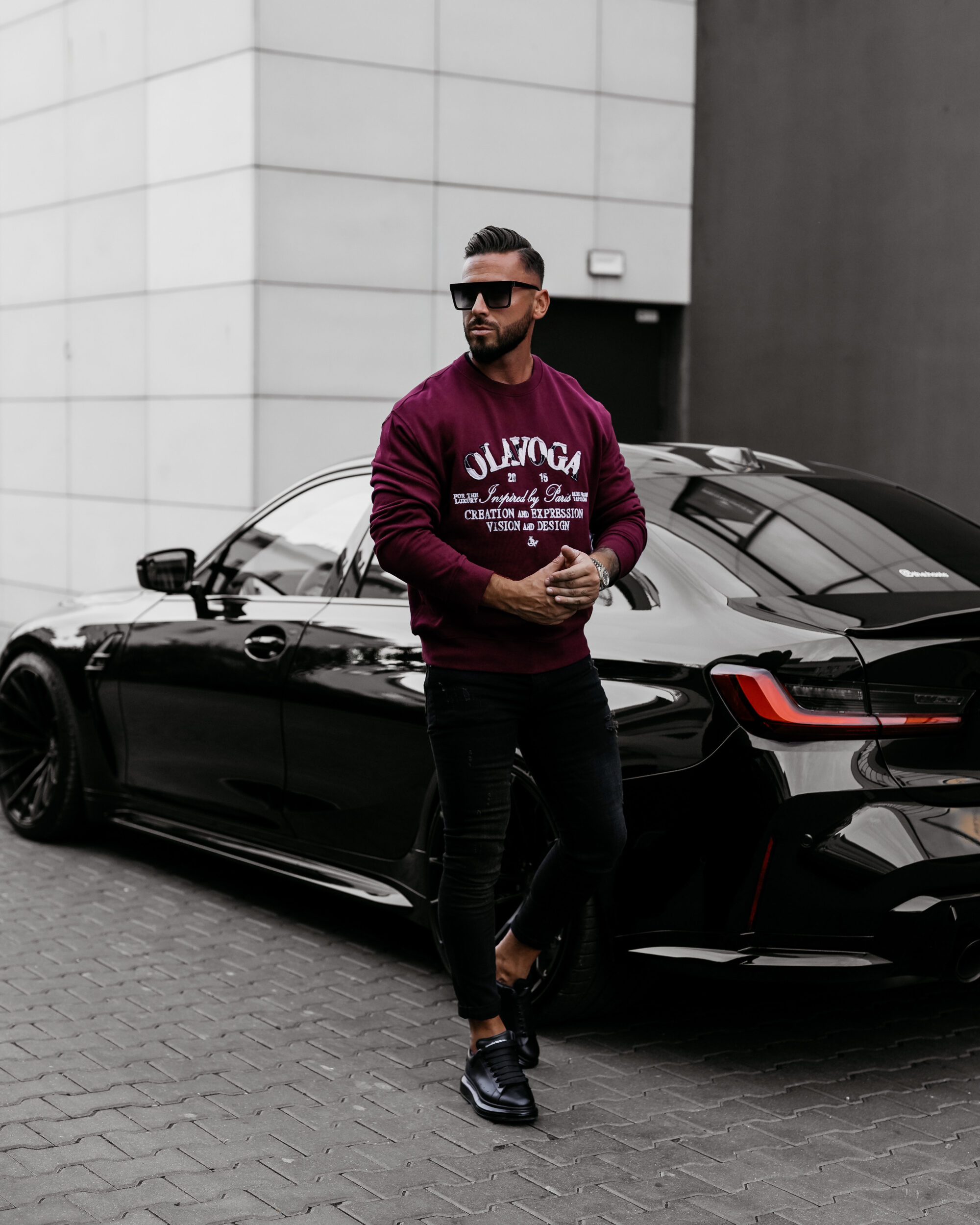 Bluza męska VIROUS 2025 Burgundowa