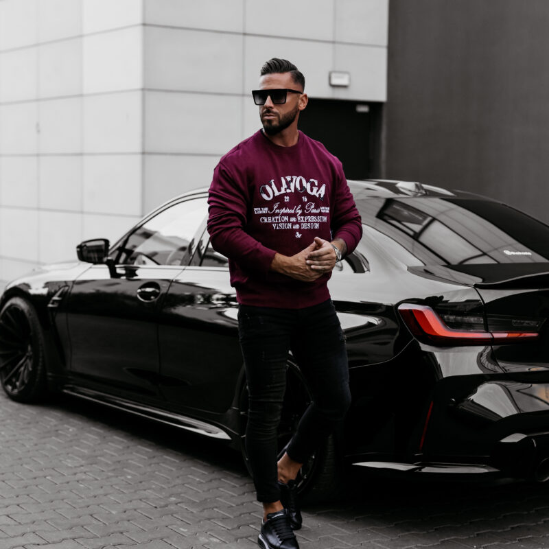 Bluza męska VIROUS 2025 Burgundowa