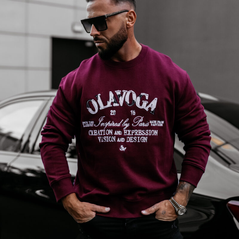 Bluza męska VIROUS 2025 Burgundowa