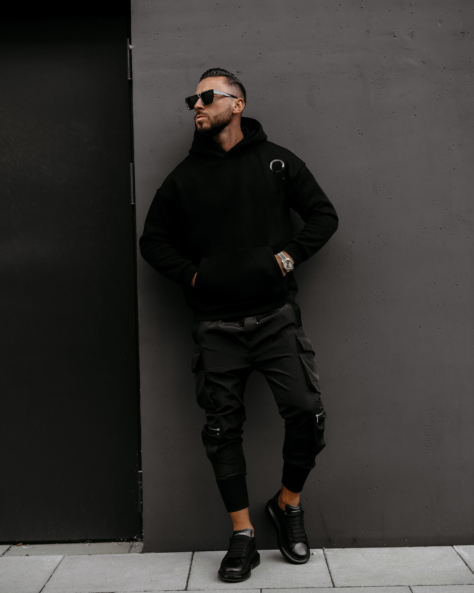 Spodnie męskie FLYNN  2025 Czarne