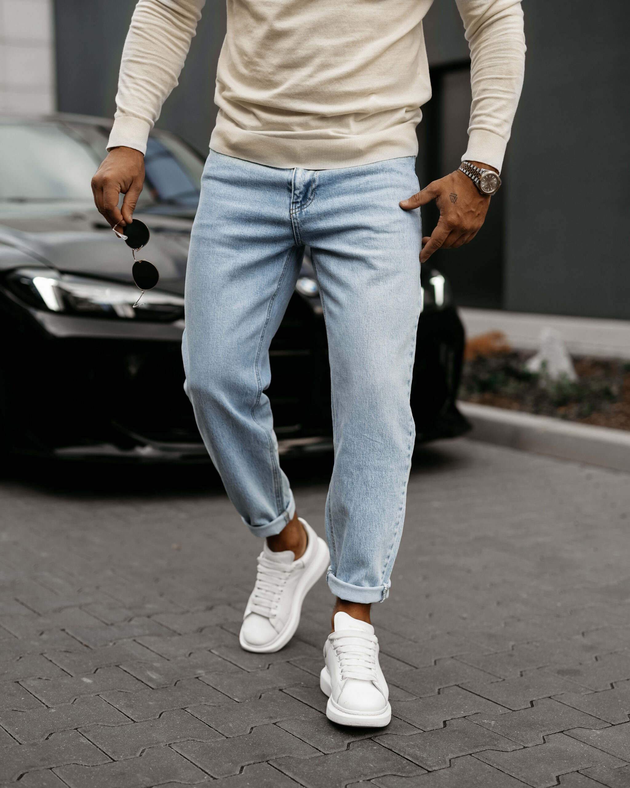 spodnie RAVIS 489 Spodnie męskie RAVIS 2025 Niebieskie