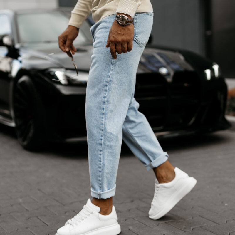 spodnie RAVIS 490 Spodnie męskie RAVIS 2025 Niebieskie