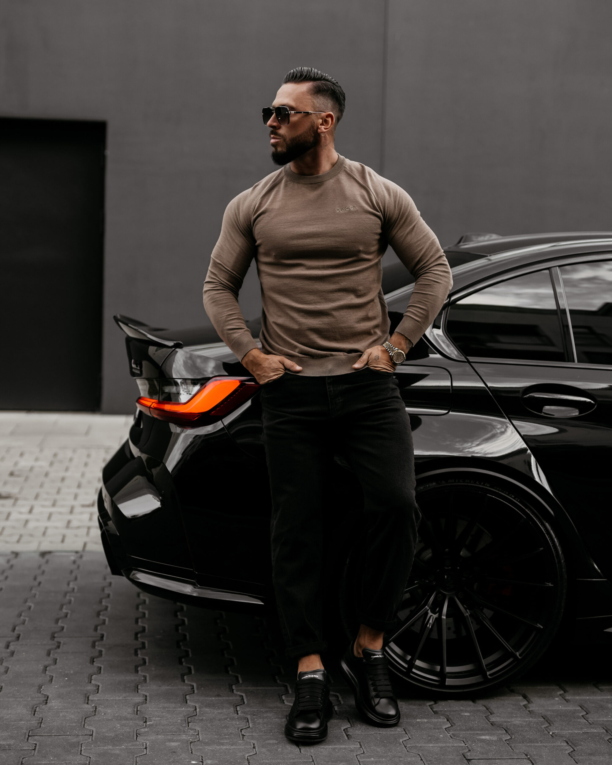 Sweter męski MEW 2025 Ciemny beż