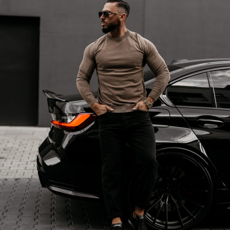 Sweter męski MEW 2025 Ciemny beż