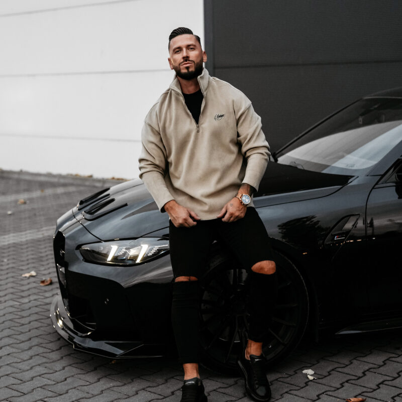 bluza LUMIS 845 Bluza męska LUMIS 2025 Beżowa