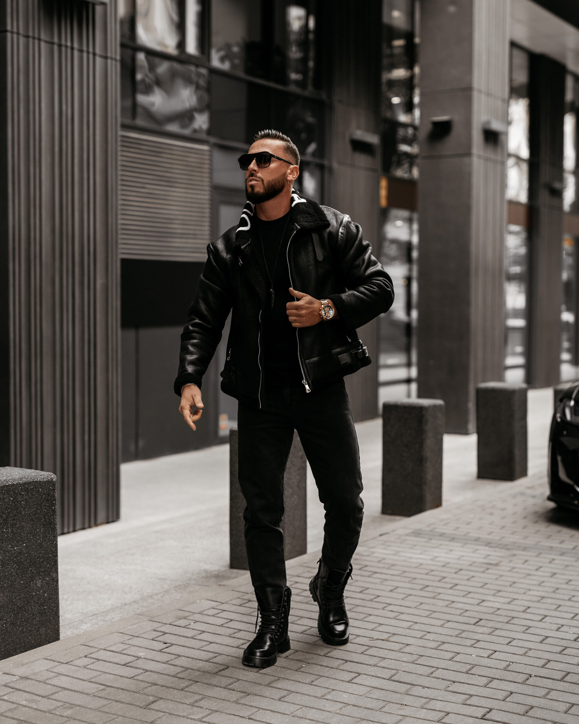 Spodnie męskie DEMAN 2025 Czarne