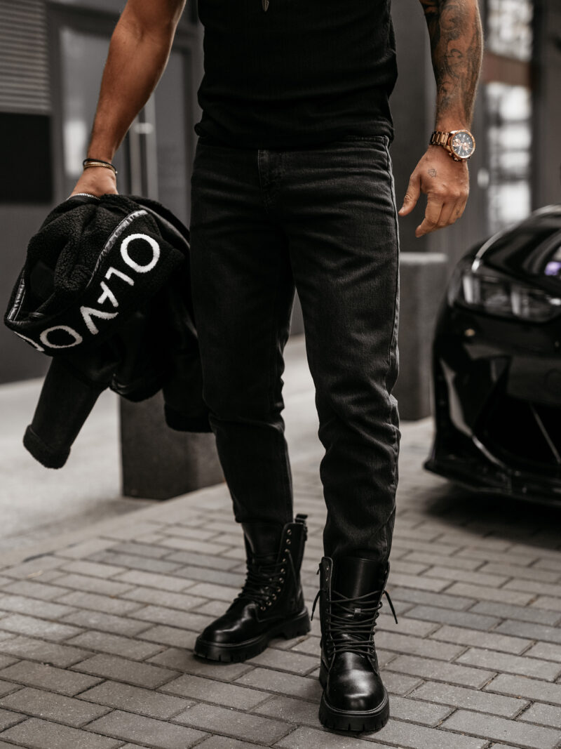 Spodnie męskie DEMAN 2025 Czarne