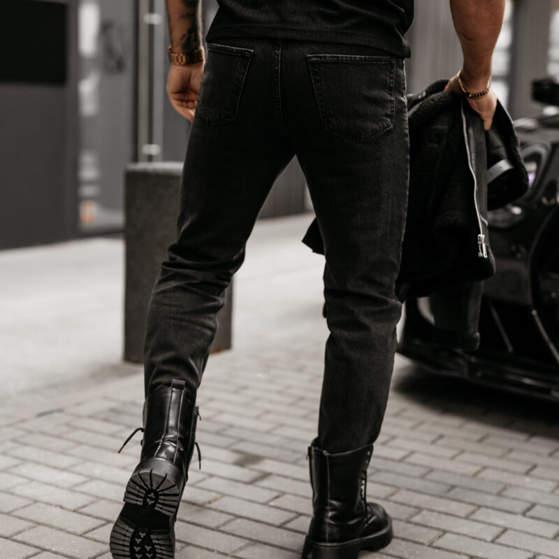 Spodnie męskie DEMAN 2025 Czarne