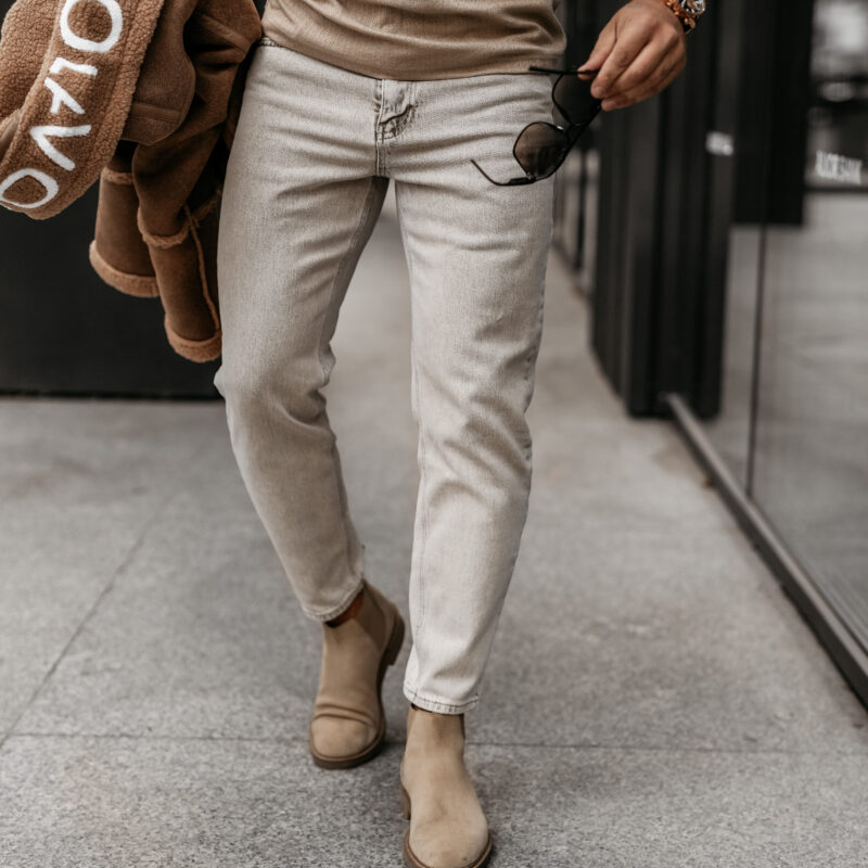 Spodnie męskie DEMAN 2025 Beżowe