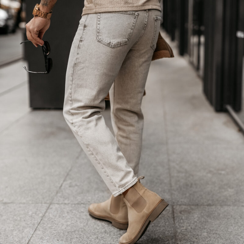 Spodnie męskie DEMAN 2025 Beżowe