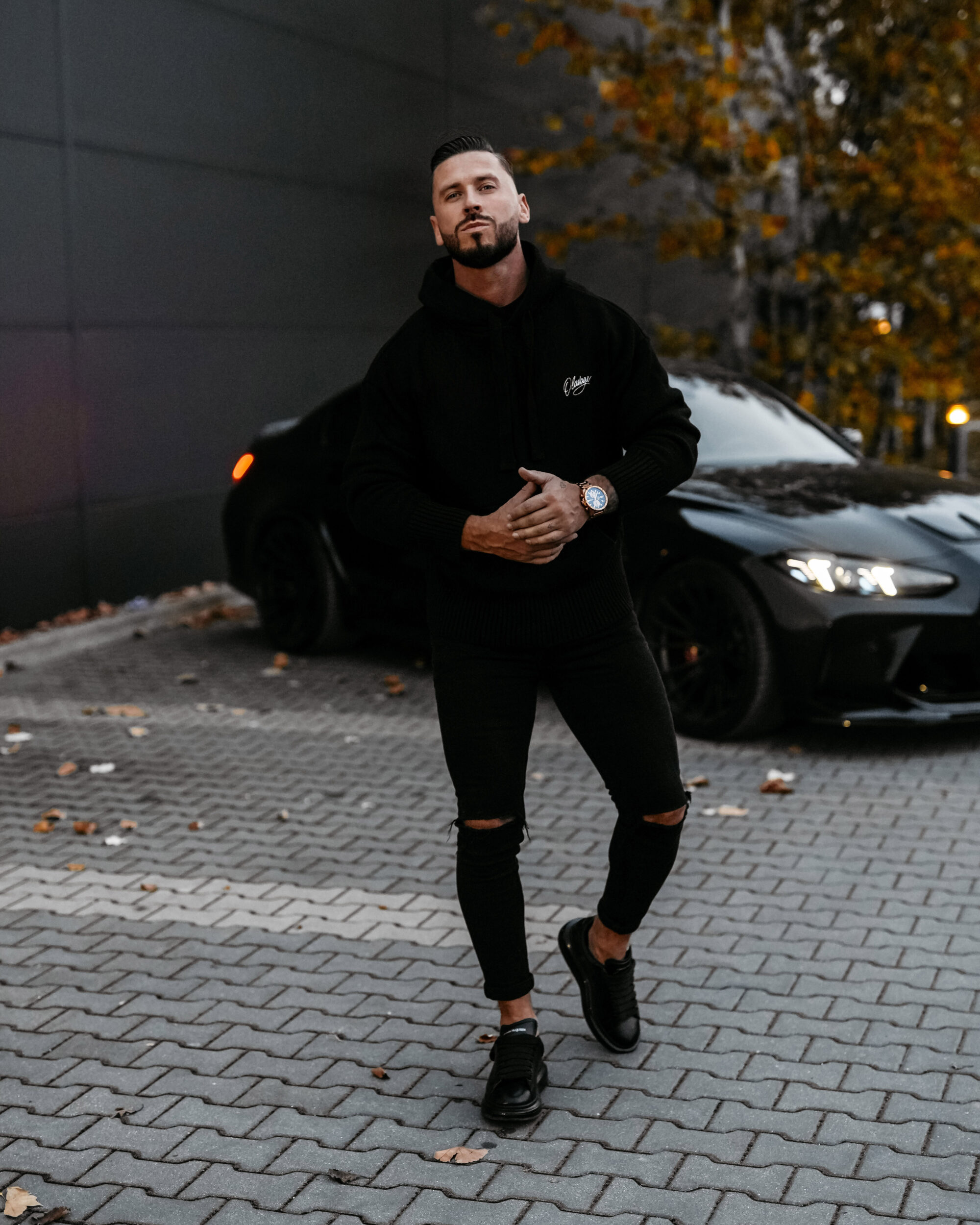 Sweter męski FOLNEL 2025 Czarny