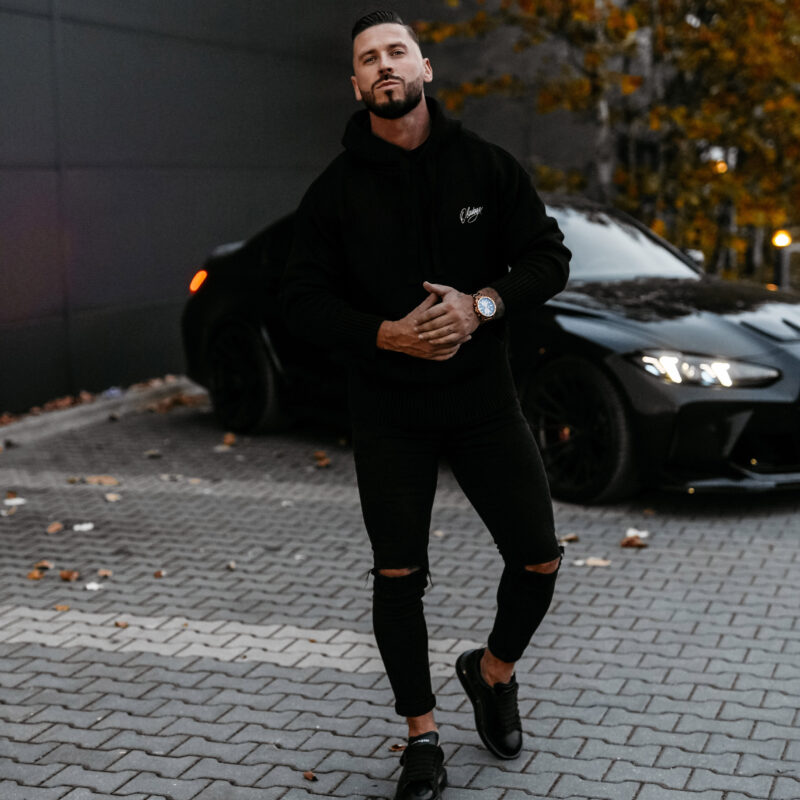 Sweter męski FOLNEL 2025 Czarny