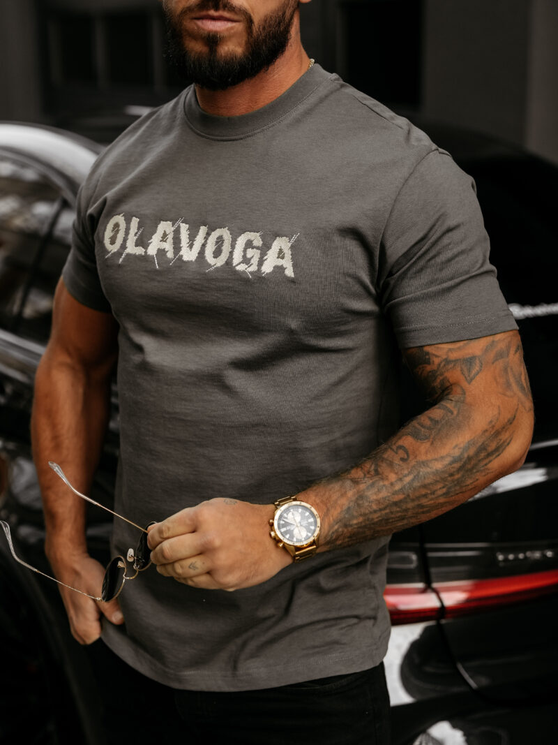 T-shirt męski REAL 2025 Grafitowy