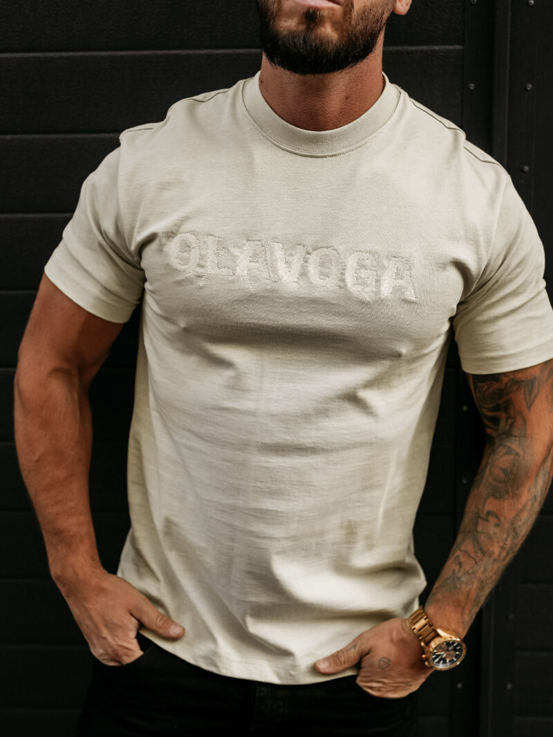 T-shirt męski REAL 2025 Beżowy