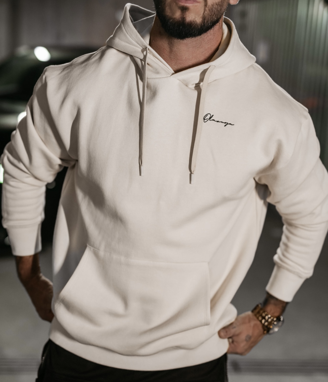 Bluza męska TAZON 2025 Beżowa