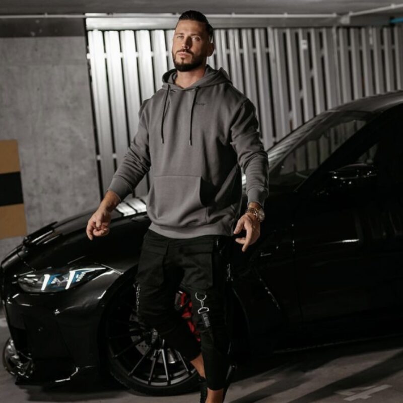 Bluza męska TAZON 2025 Szara