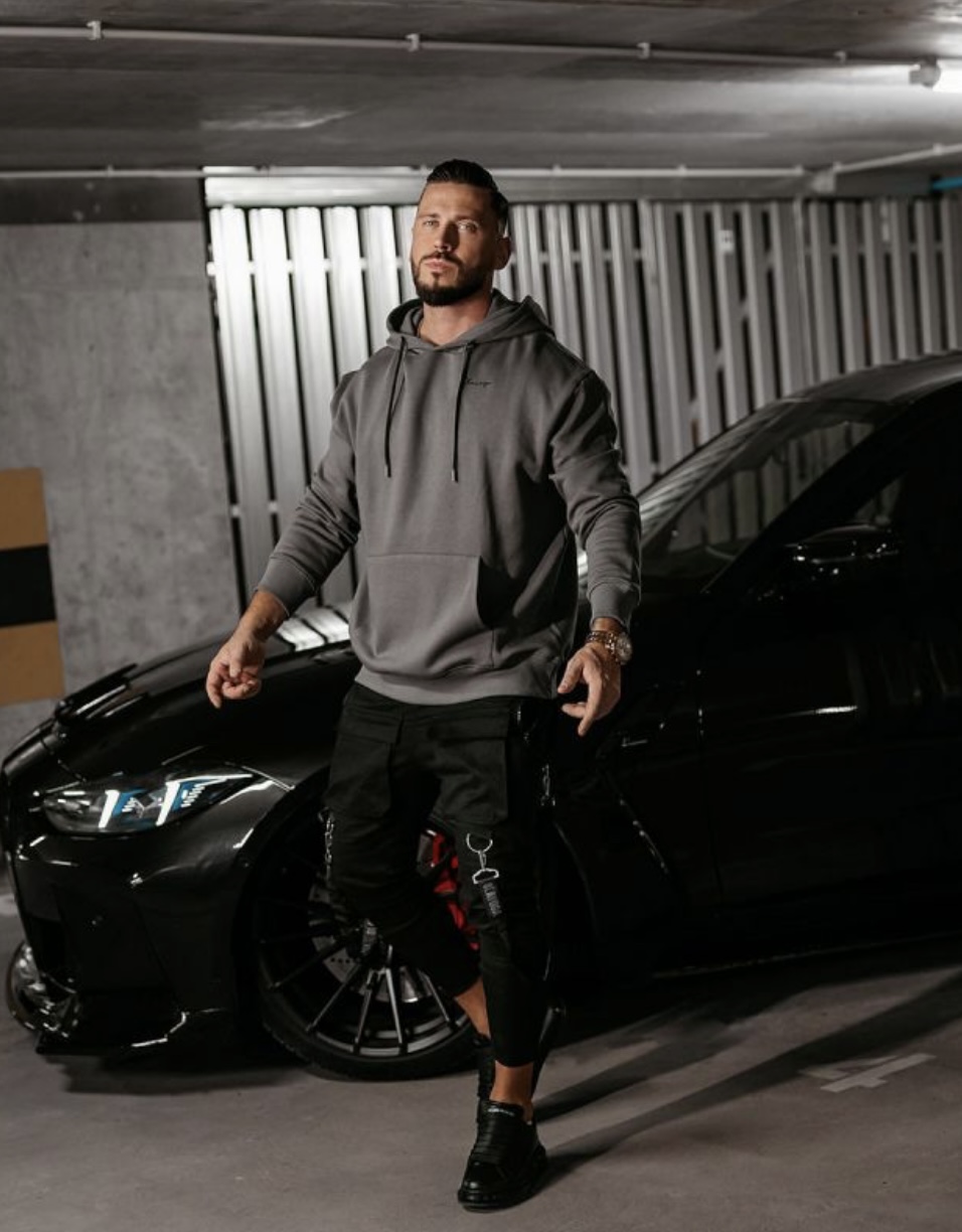 Bluza męska TAZON 2025 Szara