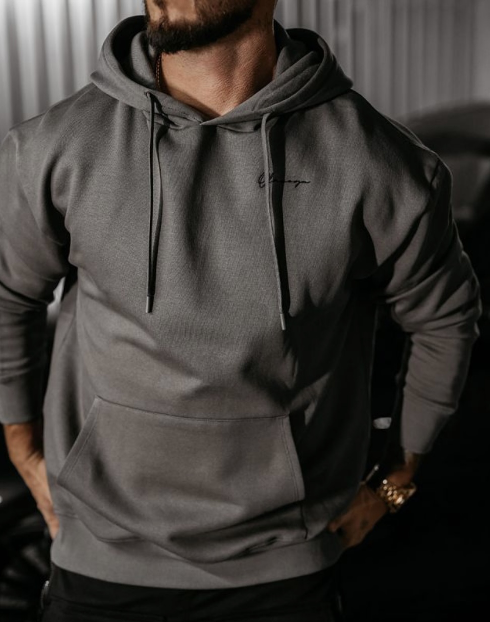 Bluza męska TAZON 2025 Szara