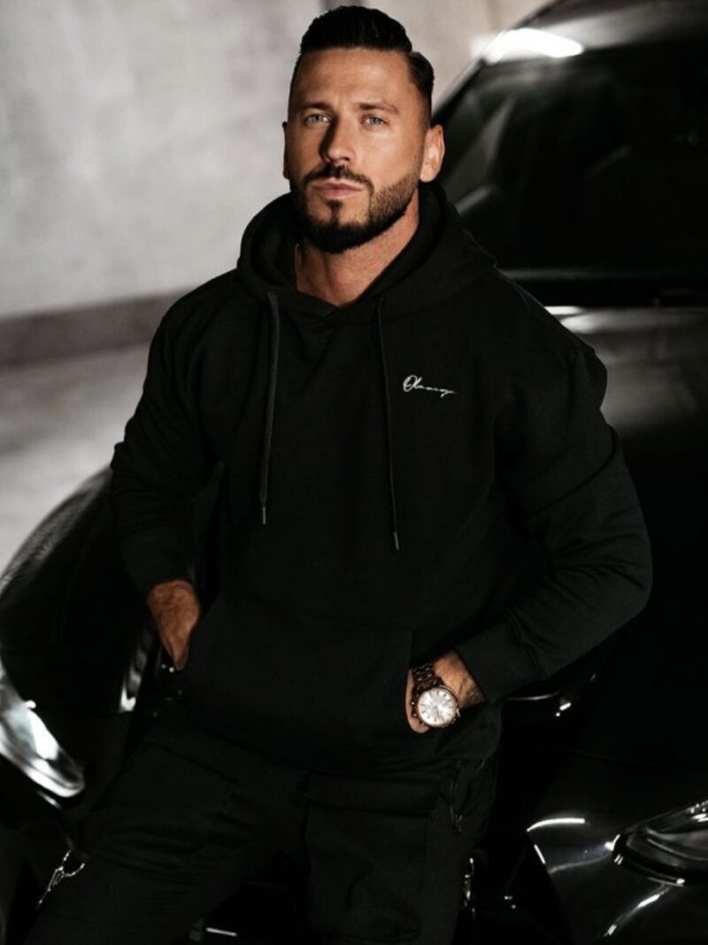 Bluza męska TAZON 2025 Czarna