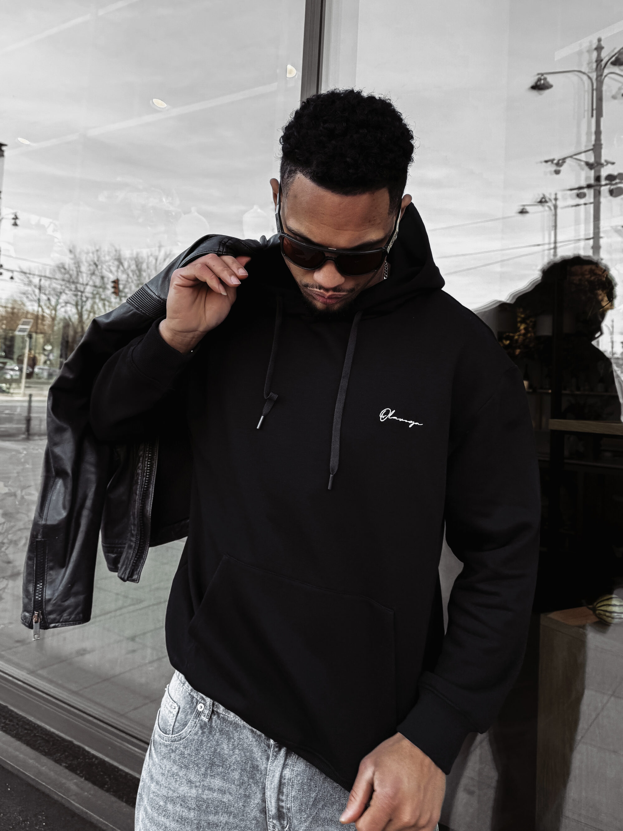 bluza TAZON 091 Bluza męska TAZON 2025 Czarna