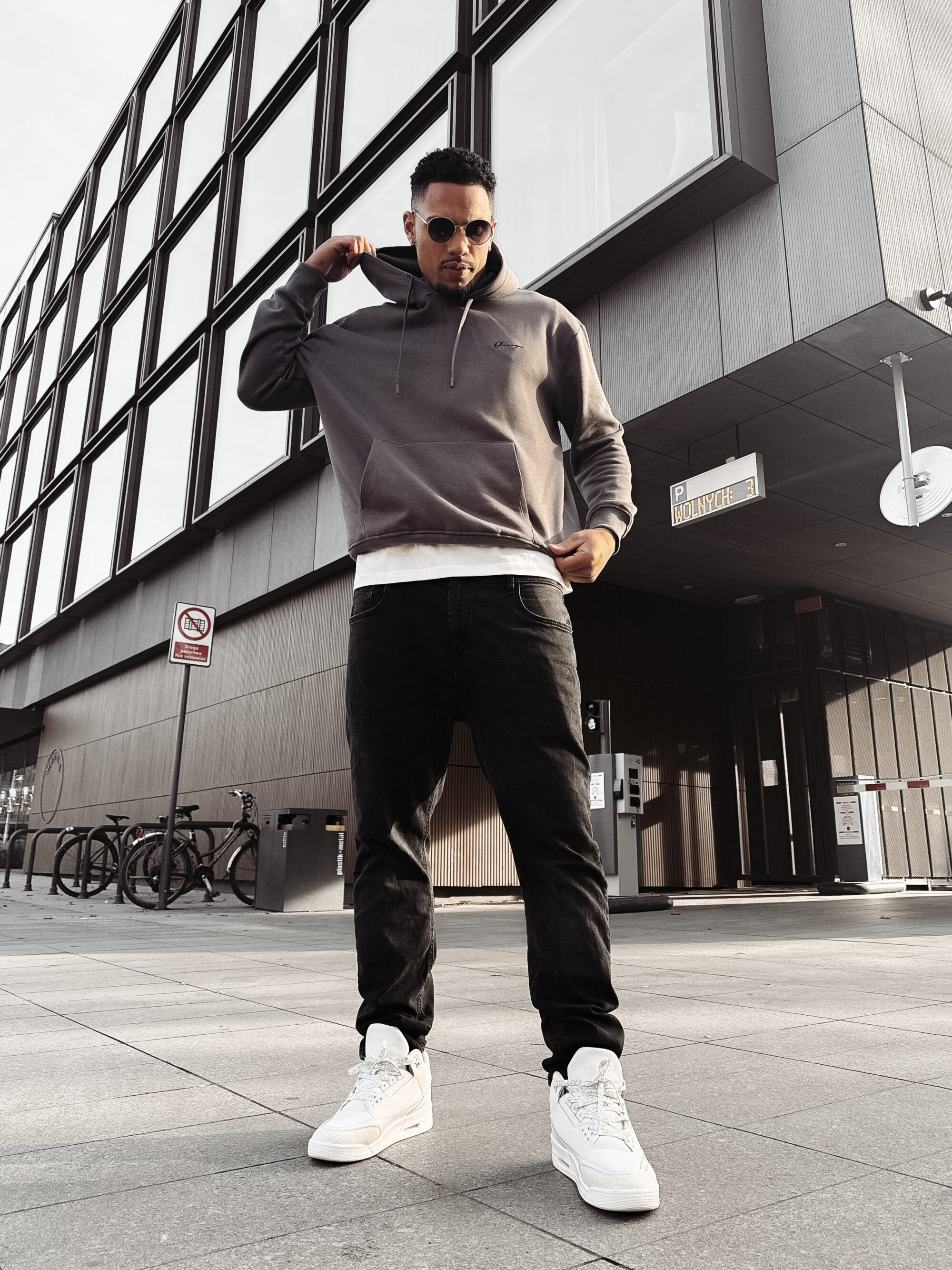 Bluza męska TAZON 2025 Szara