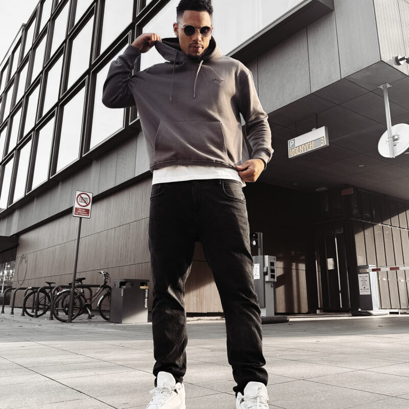 Bluza męska TAZON 2025 Szara