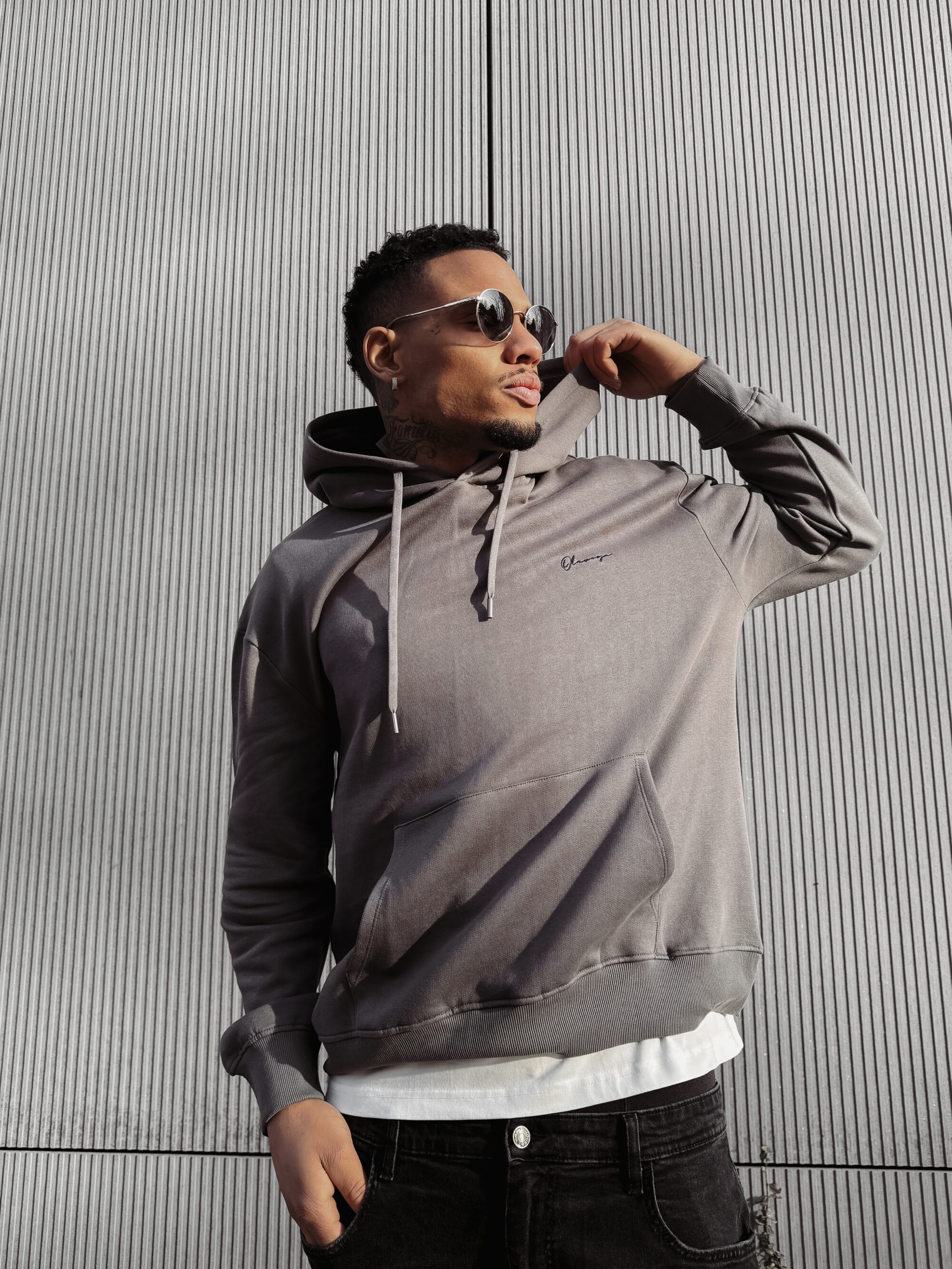 Bluza męska TAZON 2025 Szara