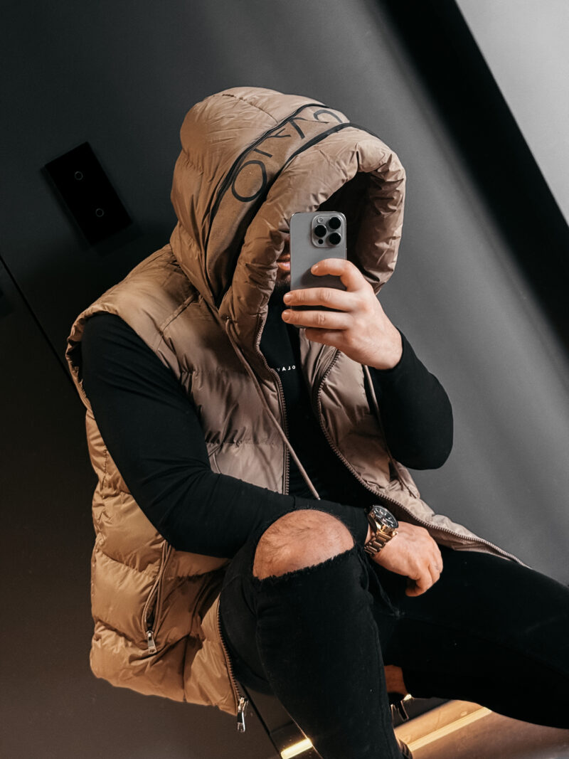 Bezrękawnik męski TAER 2026 Beżowy