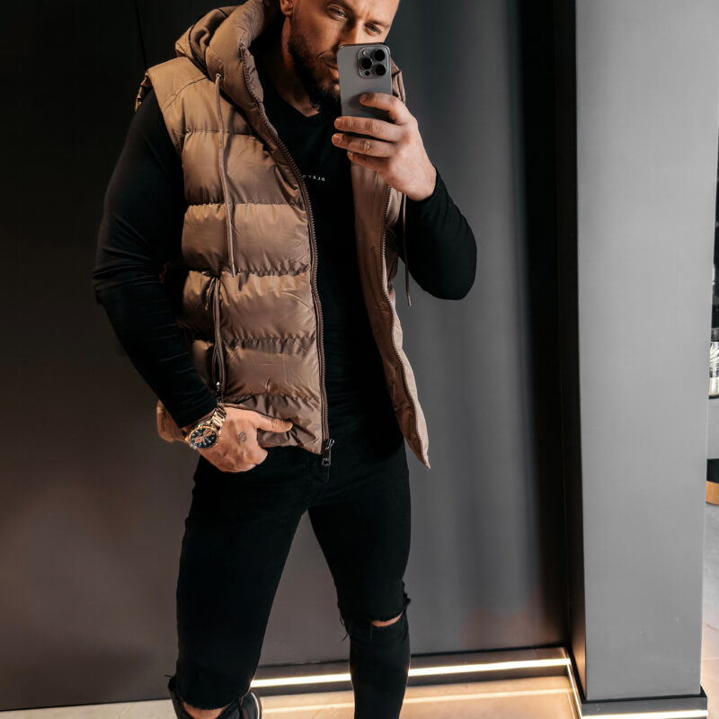 bezrękawnik TAER 560 Bezrękawnik męski TAER 2026 Beżowy