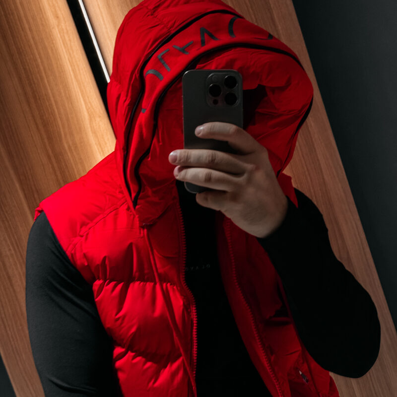 Bezrękawnik męski TAER 2026 Czerwony