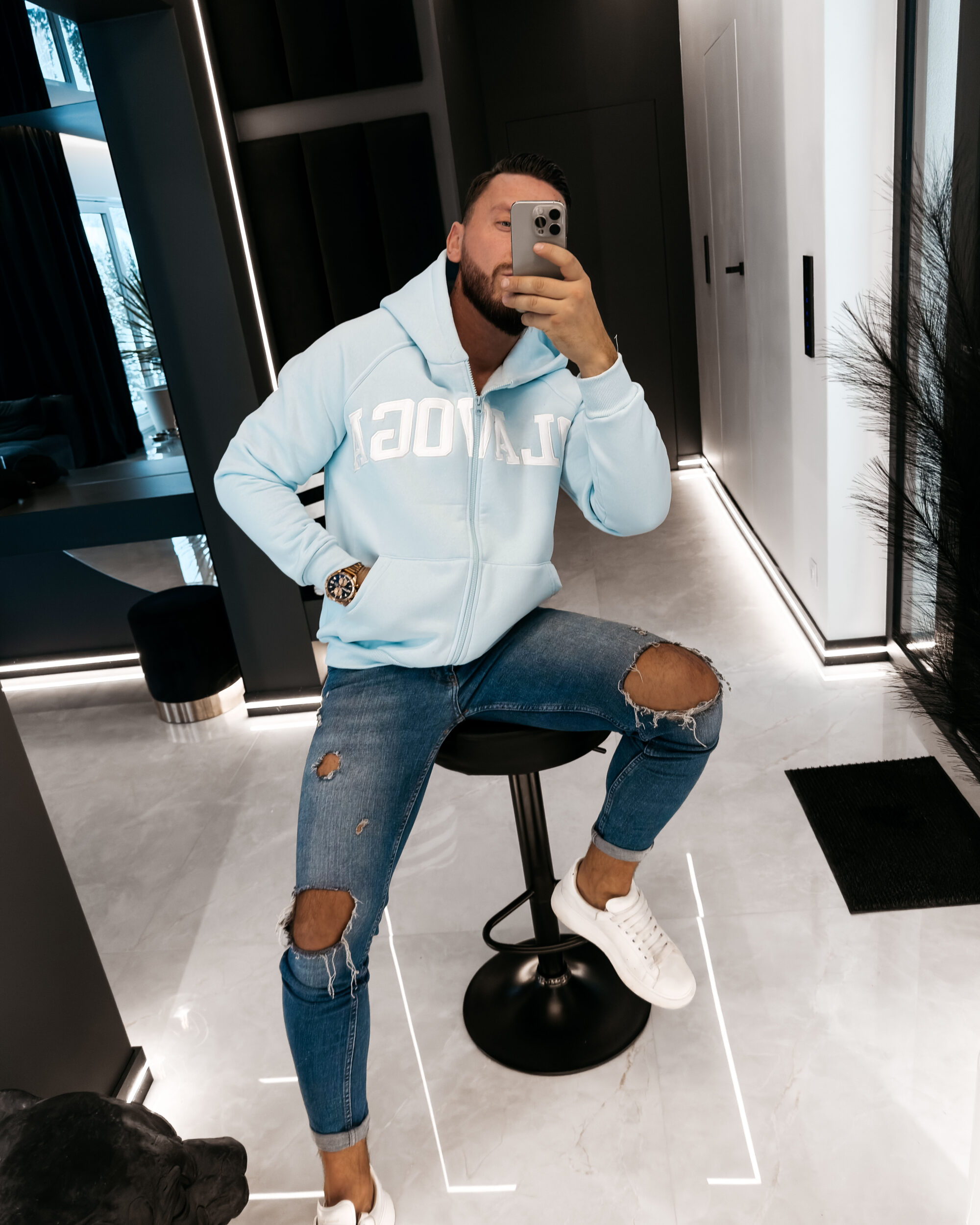 bluza IRIS MEN 208 Bluza męska IRIS MEN 2026 Błękitna