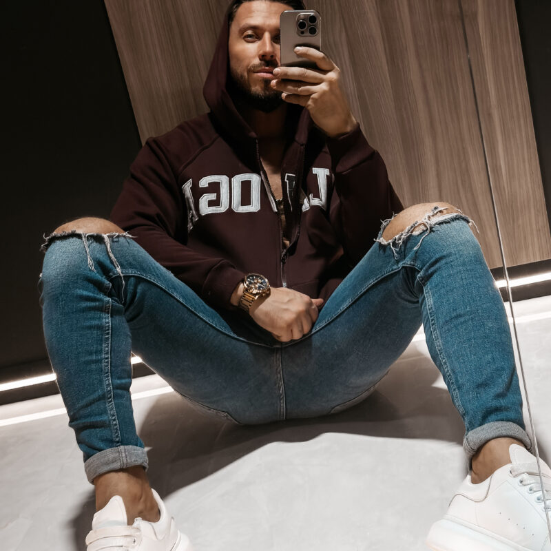 bluza IRIS MEN 214 Bluza męska IRIS MEN 2026 Śliwkowa