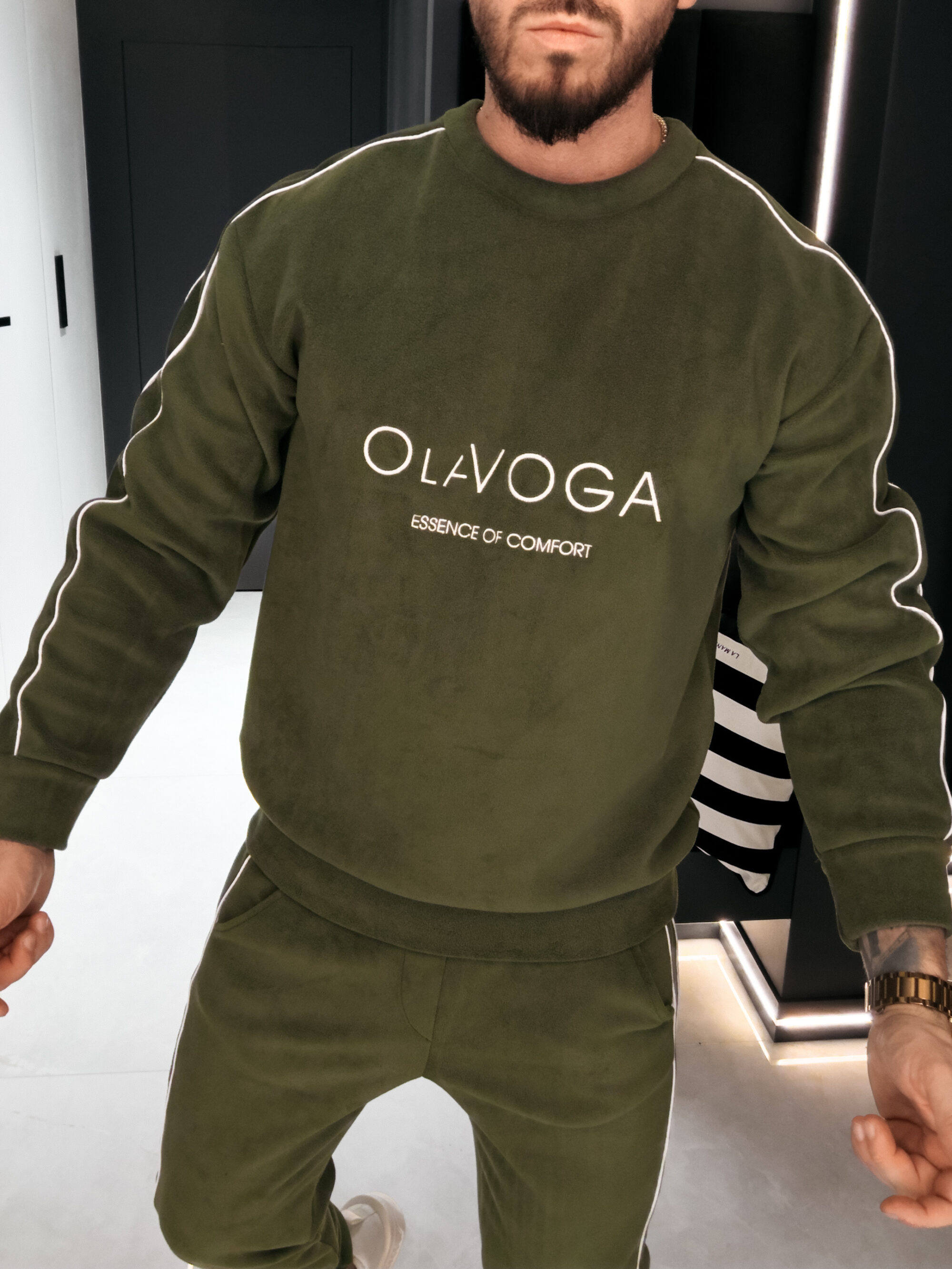 komplet LENTO MEN 869 Komplet męski LENTO MEN 2026 Zielony