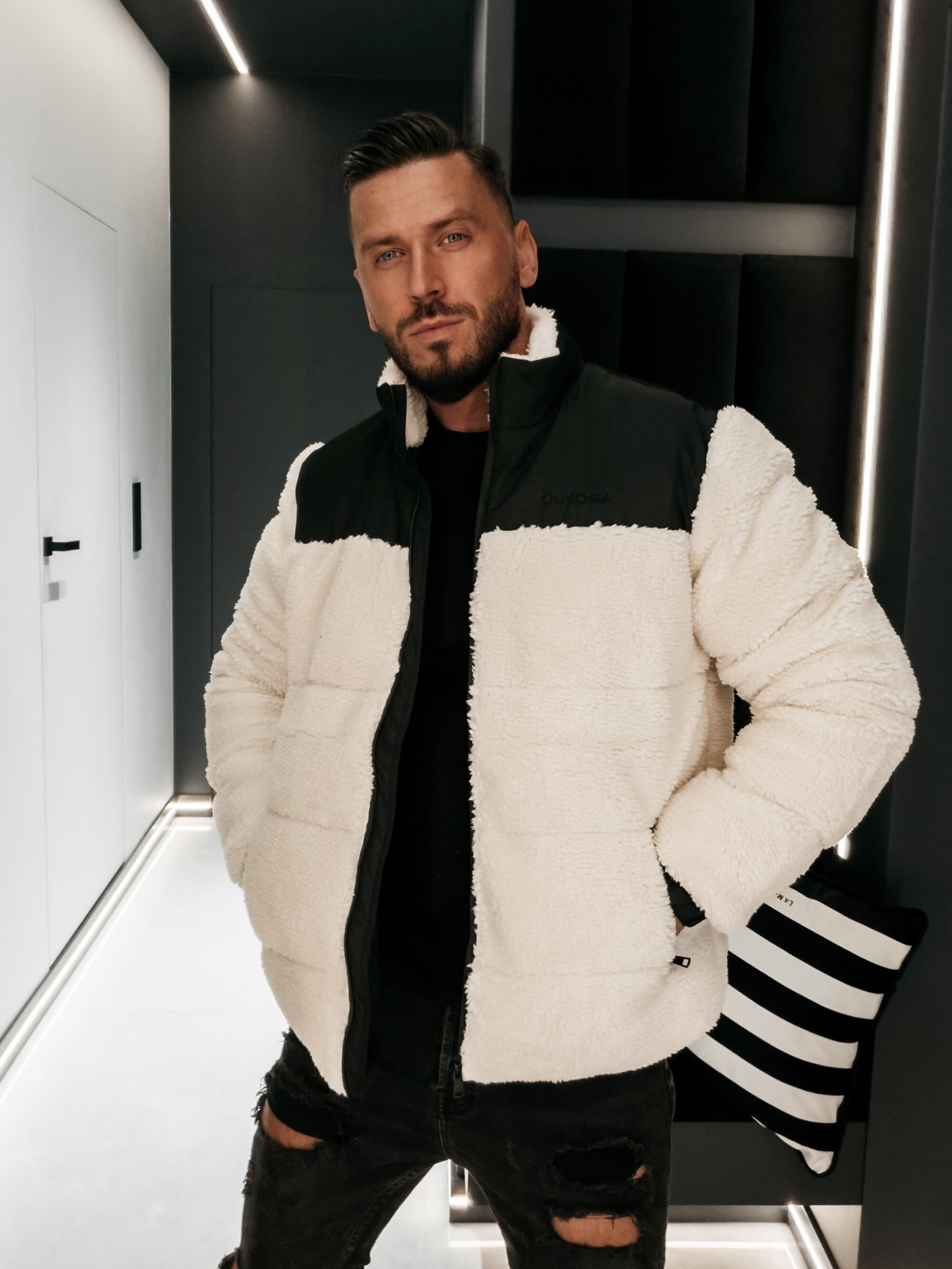 kurtka VAAS 874 Kurtka męska VAAS 2026 Czarna - Ecru