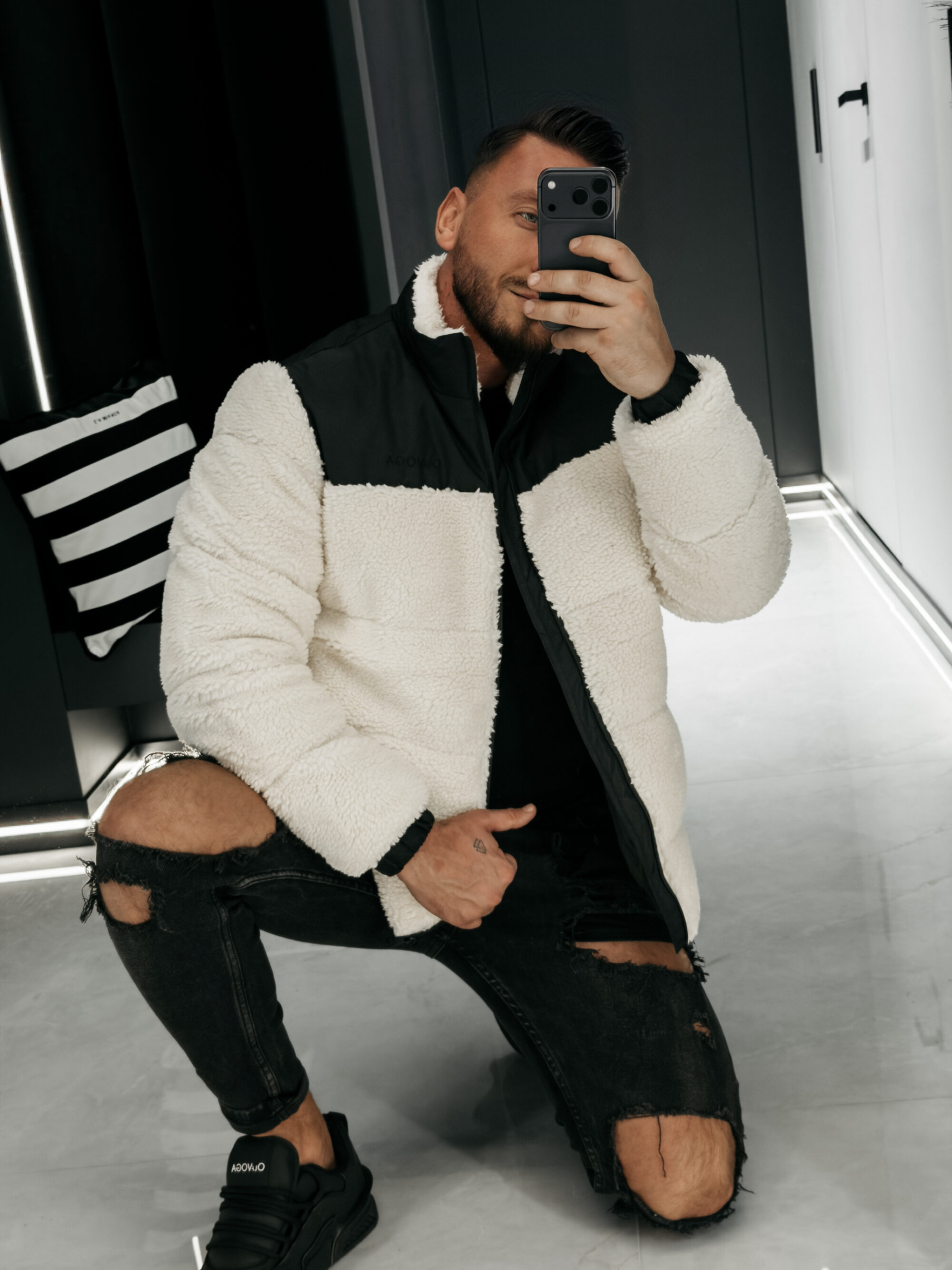 kurtka VAAS 875 Kurtka męska VAAS 2026 Czarna - Ecru