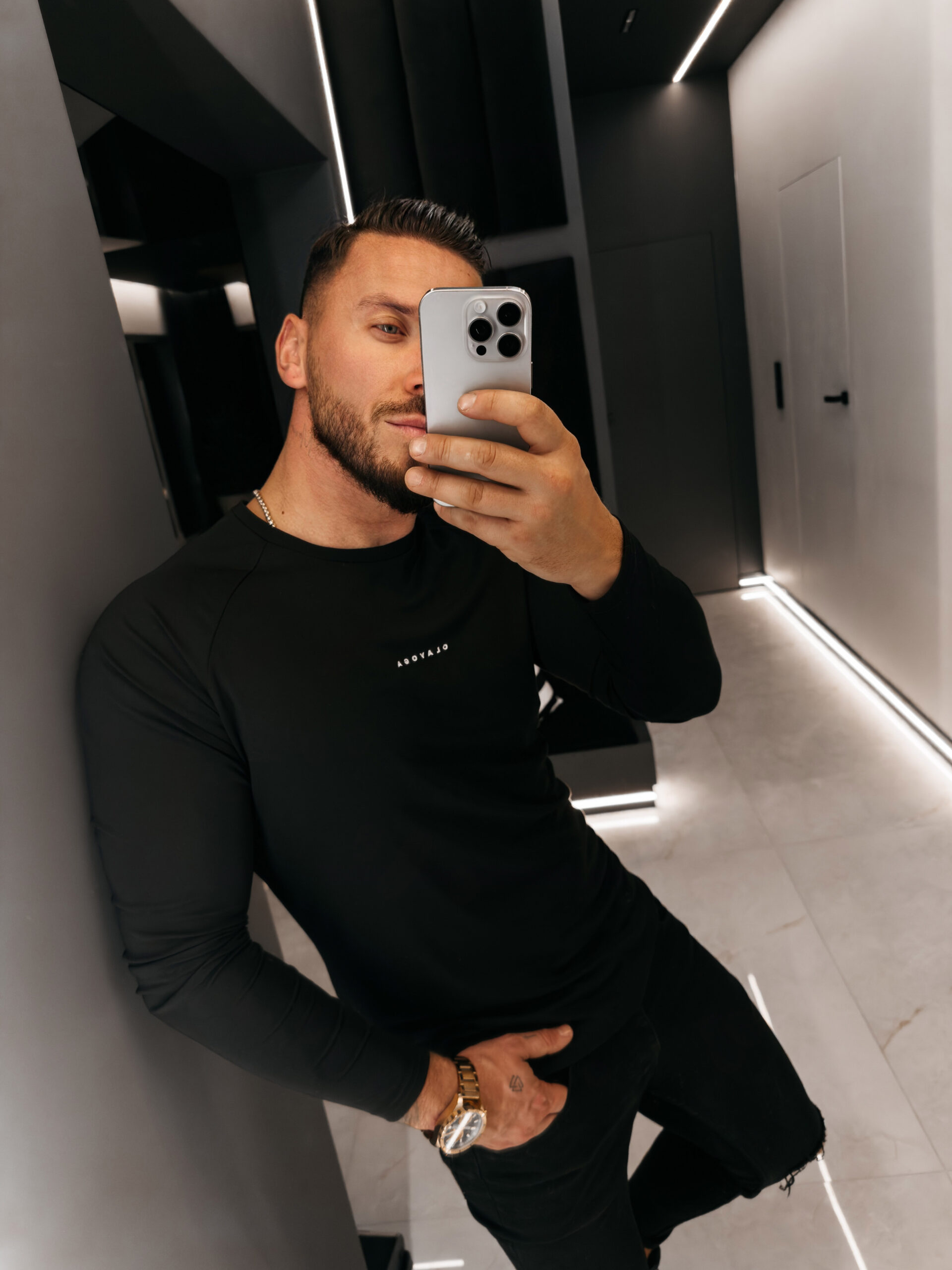 Longsleeve męski MIRE 2026 Czarny