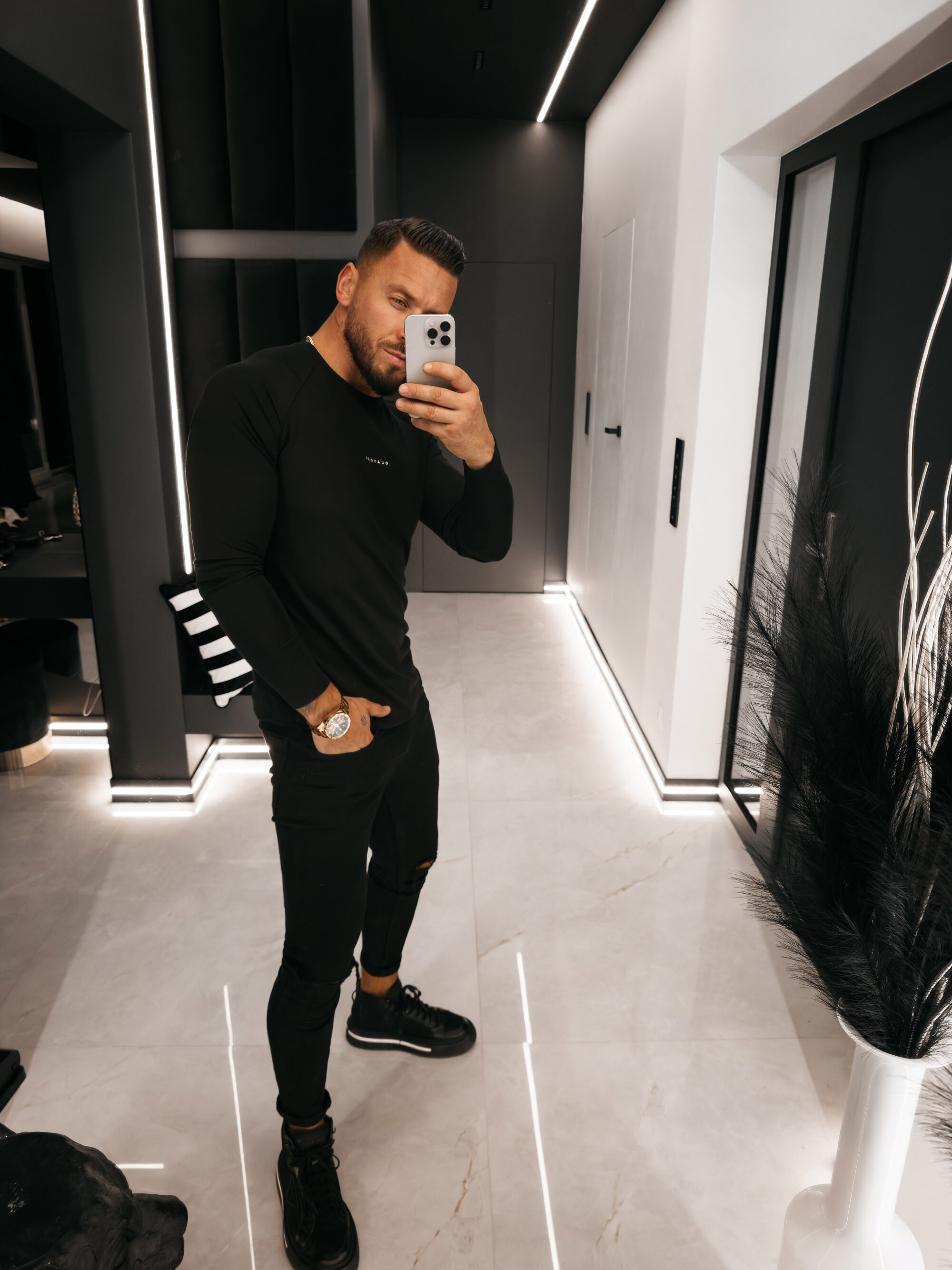 Longsleeve męski MIRE 2026 Czarny